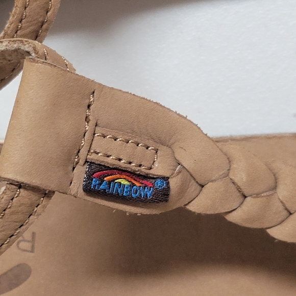 Rainbow Slingback Buckle Leather Sandals. - Picture 3 of 9